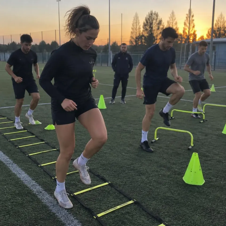 Utilisation du guide pendant un entraînement de football 6
