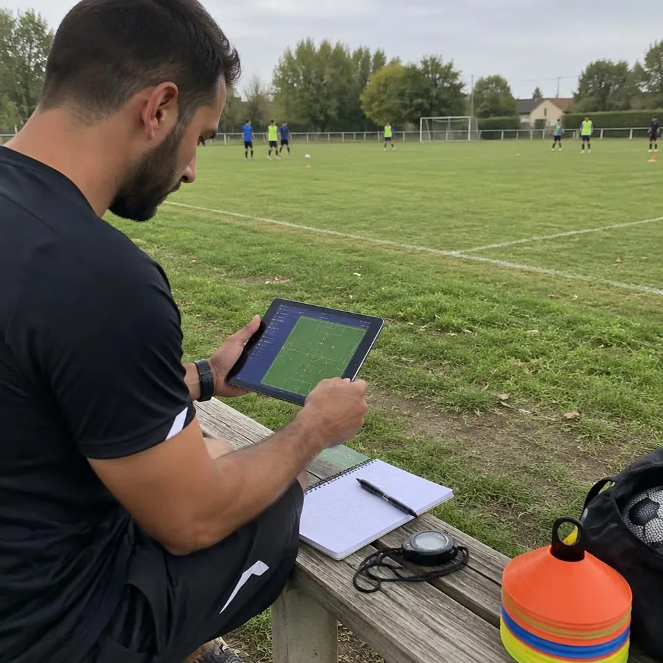 Utilisation du guide pendant un entraînement de football 7