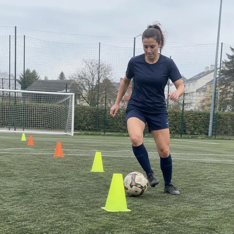 Utilisation du guide pendant un entraînement de football 5